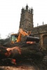 Tree down outside St Mary's Church