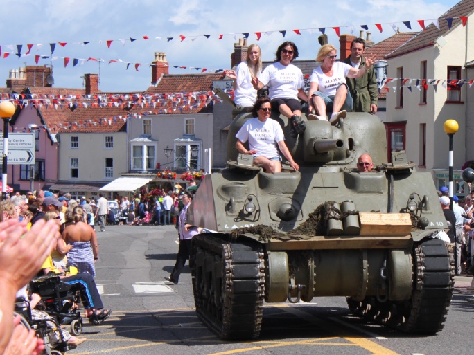 Tank on the High Street for Thornbury Carnival 2010