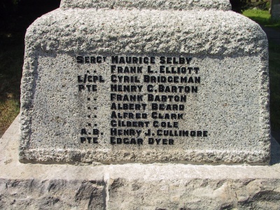 Cromhall war memorial